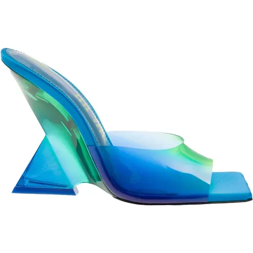 Blaue Degrade Plexiglas Keilabsatz-Sandalen , Damen, Größe: 39 EU - The Attico - Modalova