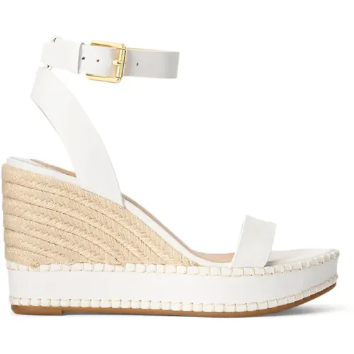 White Sandals for Women , female, Sizes: 8 UK - Ralph Lauren - Modalova