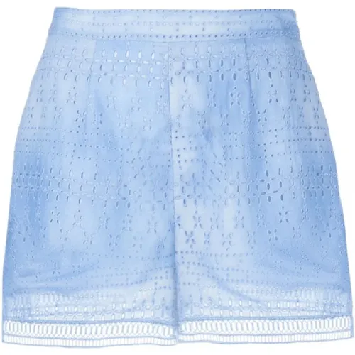 Cotton Broderie Anglaise Shorts , female, Sizes: XS, S - Ermanno Scervino - Modalova