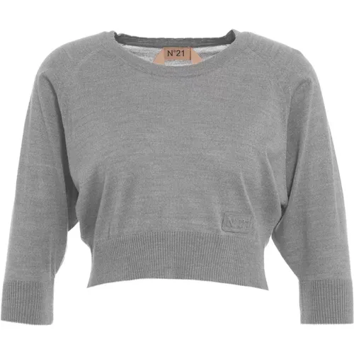 Grey Knitwear for Women , female, Sizes: L - N21 - Modalova