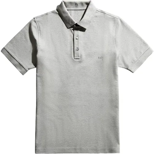 Slim Fit Polo Shirt Grey , male, Sizes: 2XL, XL, L, M - Fay - Modalova