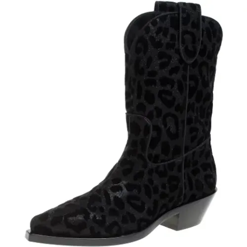 Pre-owned Velvet boots , female, Sizes: 4 1/2 UK - Dolce & Gabbana Pre-owned - Modalova