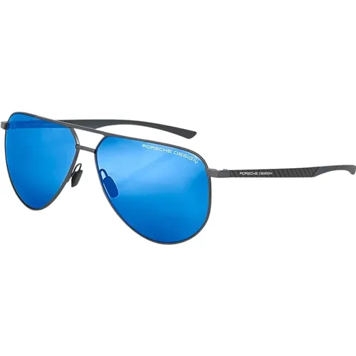 Stilvolle blaue verspiegelte Sonnenbrille - Porsche Design - Modalova