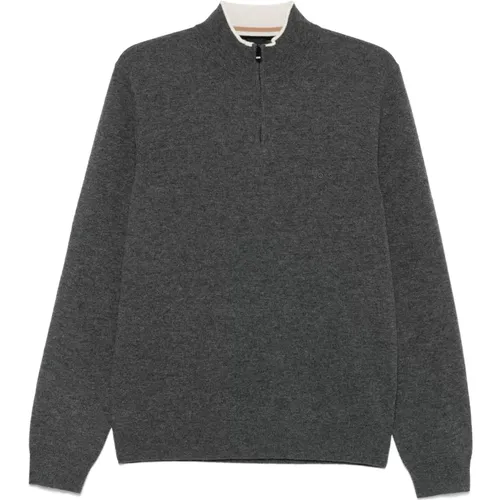 Woll Half-Zip Strickwaren Hugo Boss - Hugo Boss - Modalova