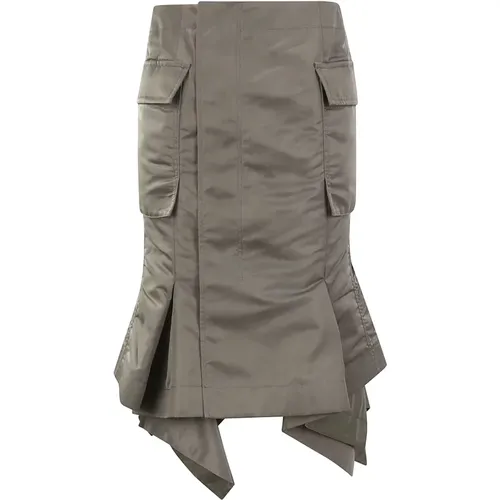 Nylon Twill Skirt , female, Sizes: M - Sacai - Modalova