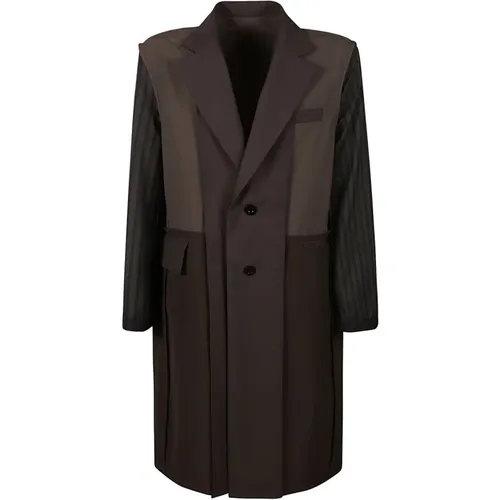 Striped Coat , male, Sizes: M - Sacai - Modalova