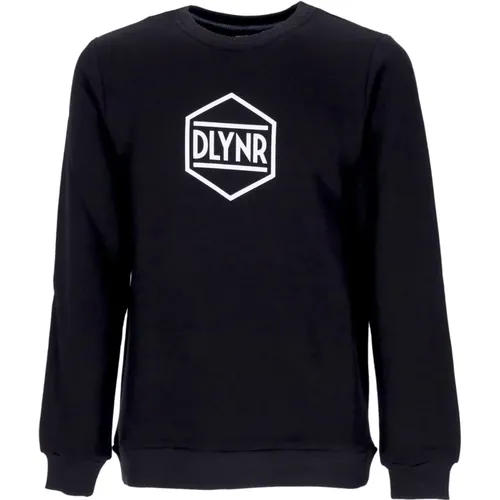 Schwarzer Logo Crewneck Sweatshirt Langarm , Herren, Größe: S - Dolly Noire - Modalova