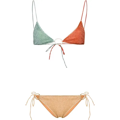 Multicolour Triangle Bikini with Side Ties , female, Sizes: M, S, L - Oseree - Modalova