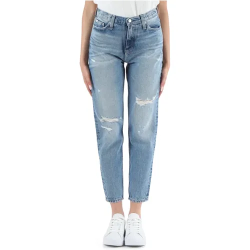 Mom Fit Denim Jeans Fünf Taschen , Damen, Größe: W27 - Calvin Klein Jeans - Modalova