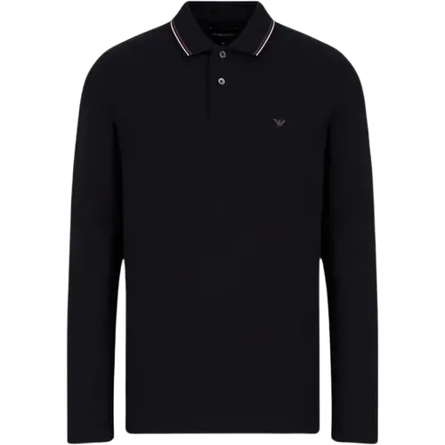 Langarm Polo Shirt , Herren, Größe: XL - Emporio Armani - Modalova