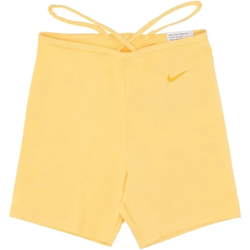 Moderne Radlerhose Topaz Gold , Damen, Größe: M - Nike - Modalova