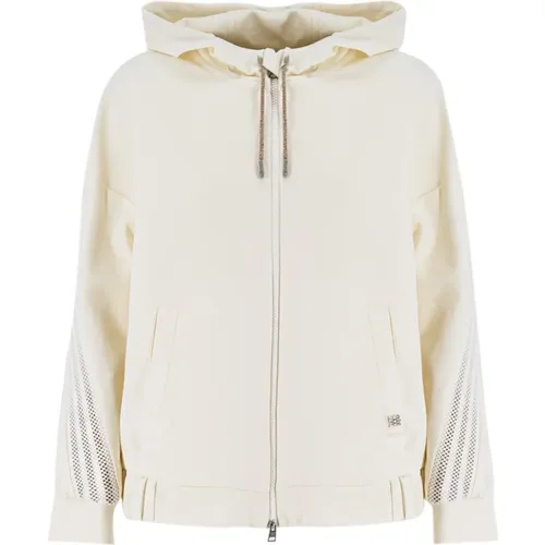 Contrast Hooded Cotton Sweatshirt , female, Sizes: 3XS - Panicale - Modalova