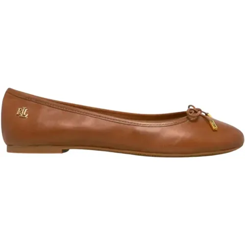 Ballerina-Flats mit Logo , Damen, Größe: 36 1/2 EU - Ralph Lauren - Modalova