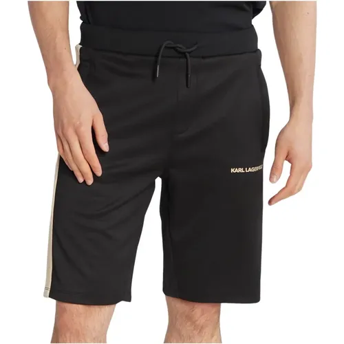 Cotton Polyester Regular Fit Shorts , male, Sizes: L - Karl Lagerfeld - Modalova