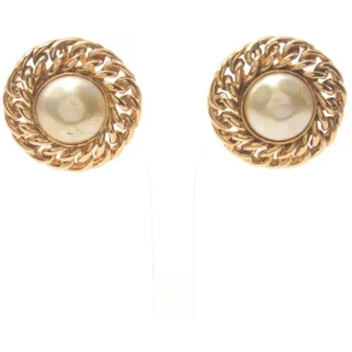 Pre-owned Metal earrings , female, Sizes: ONE SIZE - Chanel Vintage - Modalova