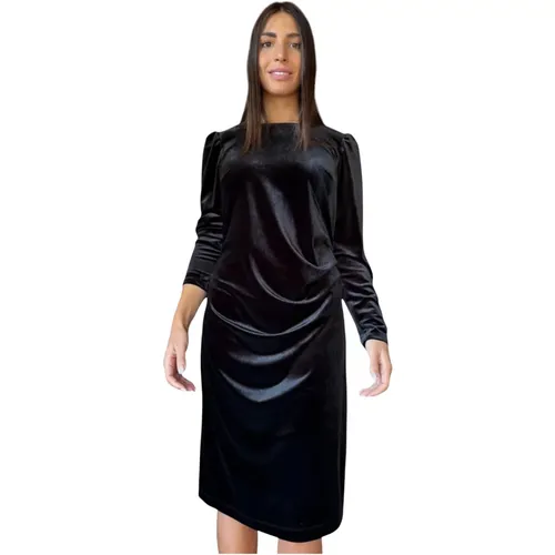 Elegantes Schwarzes Samtkleid , Damen, Größe: 2XL - Joseph Ribkoff - Modalova