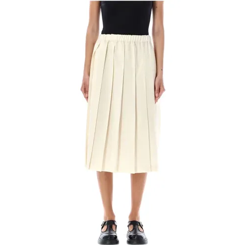 Elegant Pleated Midi Skirt , female, Sizes: S - Comme des Garçons - Modalova