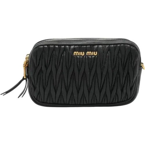 Pre-owned Leather crossbody-bags , female, Sizes: ONE SIZE - Miu Miu Pre-owned - Modalova