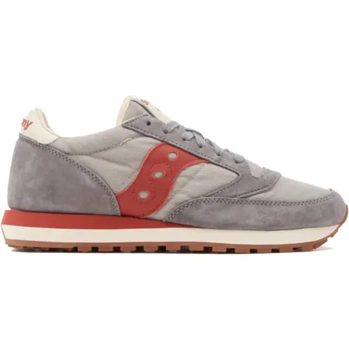 Graue Sneakers mit Wellensohle , Herren, Größe: 44 EU - Saucony - Modalova