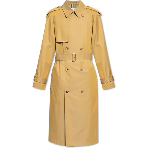 Cotton trench coat , male, Sizes: L, M - Burberry - Modalova