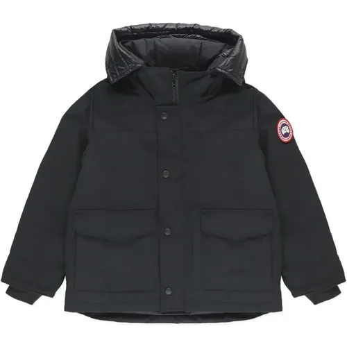 Kinder Schwarze Gepolsterte Parka Kapuzenjacke - Canada Goose - Modalova