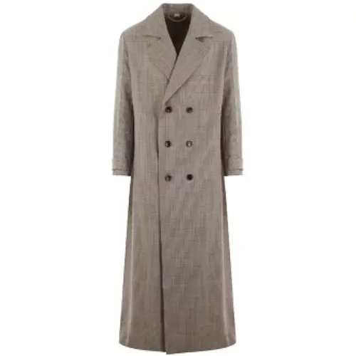 Houndstooth Double-Breasted Wool Coat , male, Sizes: L - Gucci - Modalova