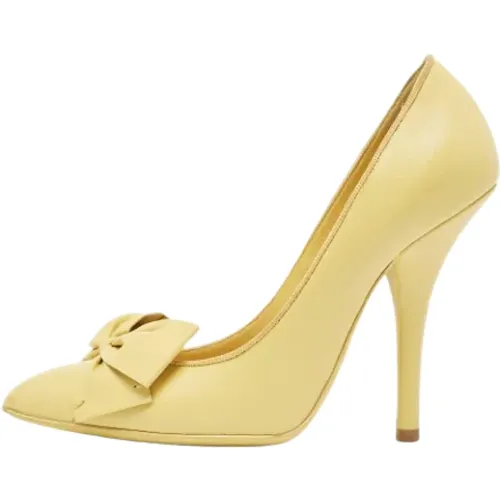 Pre-owned Leather heels , female, Sizes: 2 UK - Bottega Veneta Vintage - Modalova