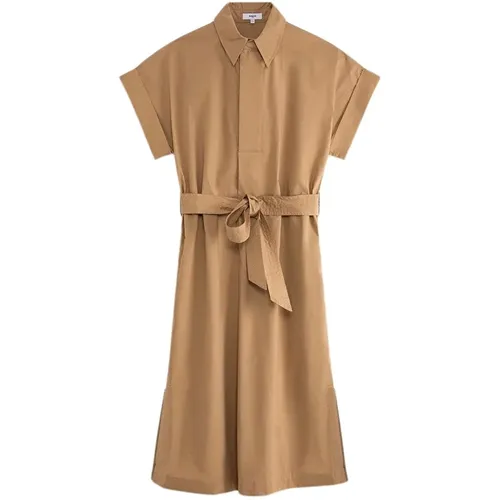 Camel Clodie Midi Dress , female, Sizes: L - Suncoo - Modalova