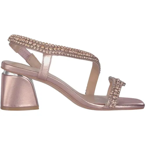 Snake Heel Sandal , female, Sizes: 8 UK, 4 UK, 9 UK, 7 UK, 5 UK, 6 UK, 3 UK - Alma en Pena - Modalova