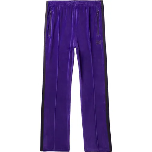 Velour Cotton Blend Sport Pants , male, Sizes: S, L, M - Needles - Modalova