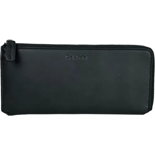 Leather Wallet with Zip Closure , male, Sizes: ONE SIZE - Baldinini - Modalova