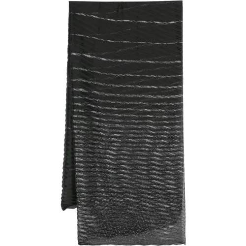 Pleated Lurex Scarf , female, Sizes: ONE SIZE - Emporio Armani - Modalova