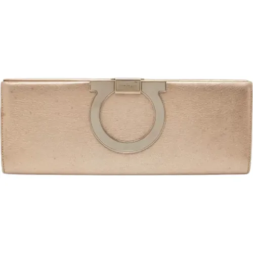 Pre-owned Leather clutches , female, Sizes: ONE SIZE - Salvatore Ferragamo Pre-owned - Modalova