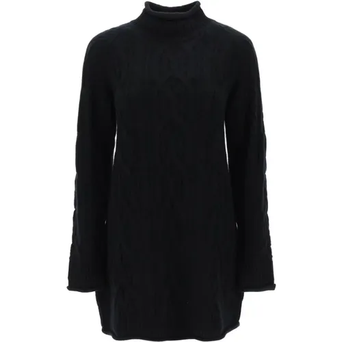 Elegantes Schwarzes Kleid für Frauen , Damen, Größe: M - Loulou Studio - Modalova