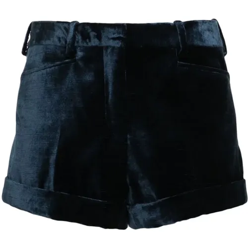 Velvet Shorts with Dart Detailing , female, Sizes: S, XS - Tom Ford - Modalova