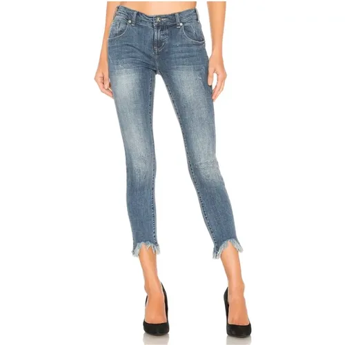 Denim Skinny Jeans Neue Kollektion , Damen, Größe: W27 - One Teaspoon - Modalova