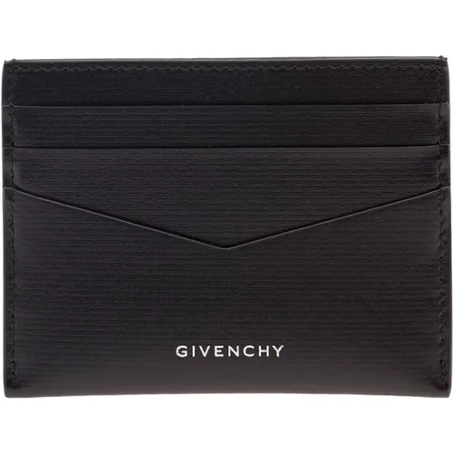 Leather Cardholder with Logo Print , male, Sizes: ONE SIZE - Givenchy - Modalova