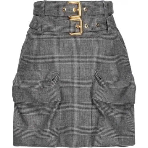 Wollmischflanell Minirock , Damen, Größe: 2XS - pinko - Modalova