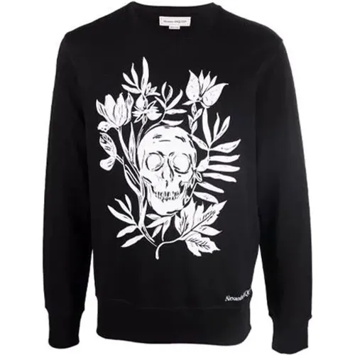 Printed Skull Sweatshirt , male, Sizes: S - alexander mcqueen - Modalova