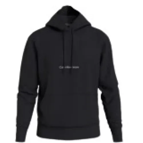 Schwarzer Institutional Hoodie mit weißem Logo , Herren, Größe: 2XS - Calvin Klein - Modalova