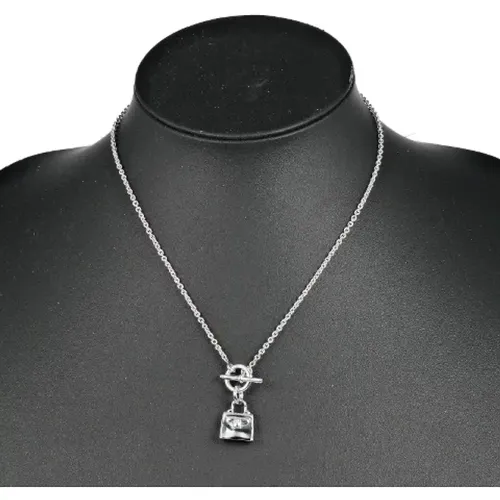 Pre-owned Silver necklaces , female, Sizes: ONE SIZE - Hermès Vintage - Modalova