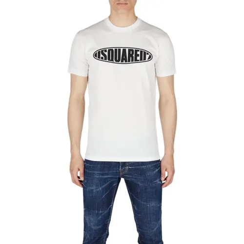 Herren Baumwoll T-Shirt, Logo Druck, S74Gd1097 , Herren, Größe: XL - Dsquared2 - Modalova