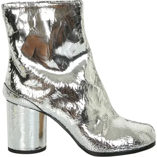 Womens Shoes Ankle Boots Metallic Ss24 , female, Sizes: 3 UK, 3 1/2 UK - Maison Margiela - Modalova