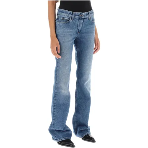 Vintage Bootcut Jeans , Damen, Größe: W28 - Off White - Modalova