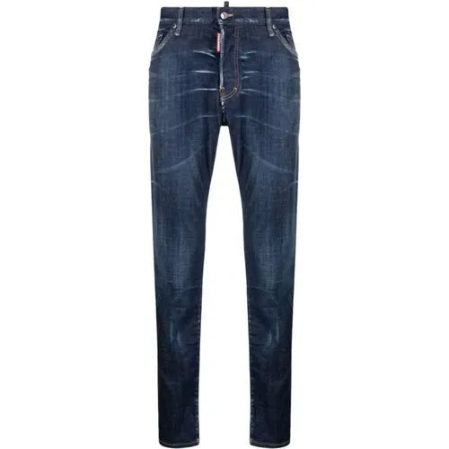 Blaue Skinny Jeans aus Baumwolle , Herren, Größe: M - Dsquared2 - Modalova