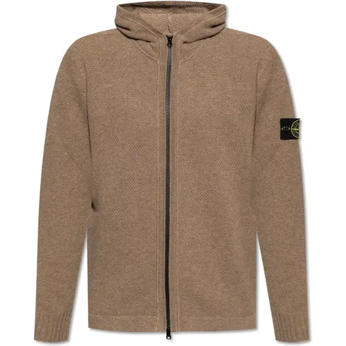 Woolen cardigan , male, Sizes: L - Stone Island - Modalova