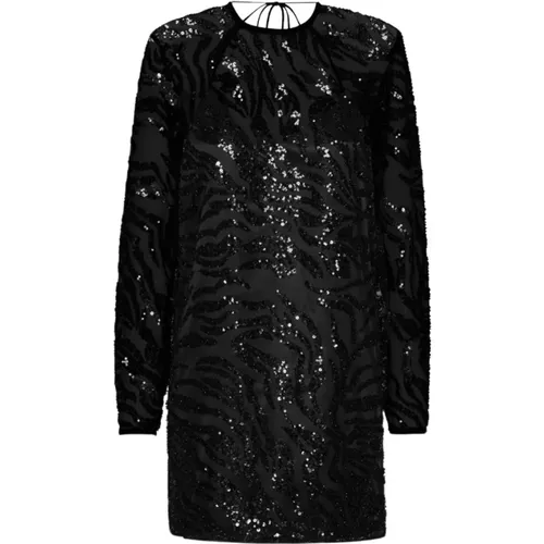 Schwarzes Pailletten Kleid mit offenem Rücken , Damen, Größe: XS - Rotate Birger Christensen - Modalova