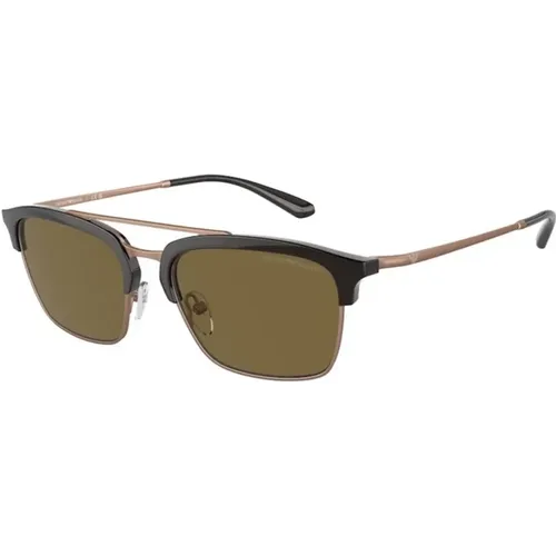 Frame, Dark Lenses Sunglasses , unisex, Sizes: 55 MM - Emporio Armani - Modalova