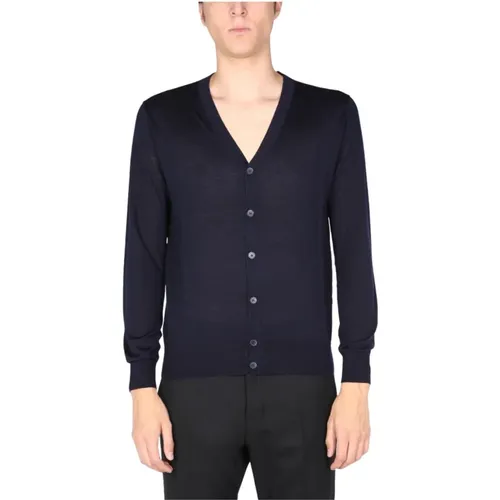 V-Neck Cardigan , male, Sizes: S - Ballantyne - Modalova