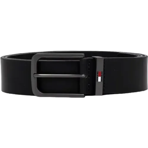 Leather Logo Buckle Belt , male, Sizes: 100 CM, 90 CM, 110 CM - Tommy Jeans - Modalova